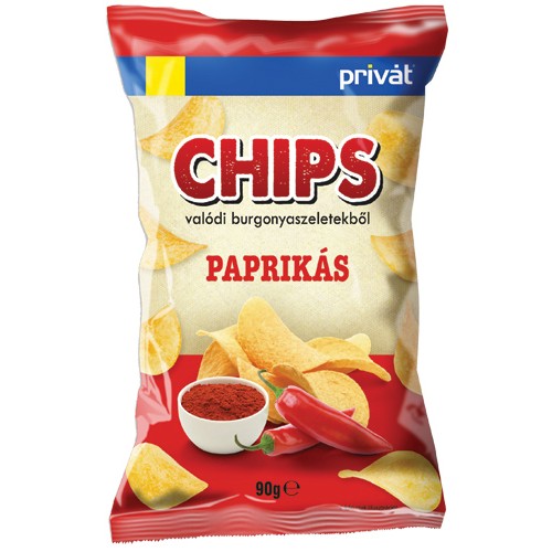 Privát Chips 60G Paprikás