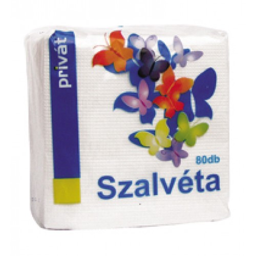 Privát Szalvéta 80Db Fehér