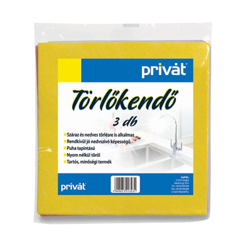 Privát Törlőkendő 3Db