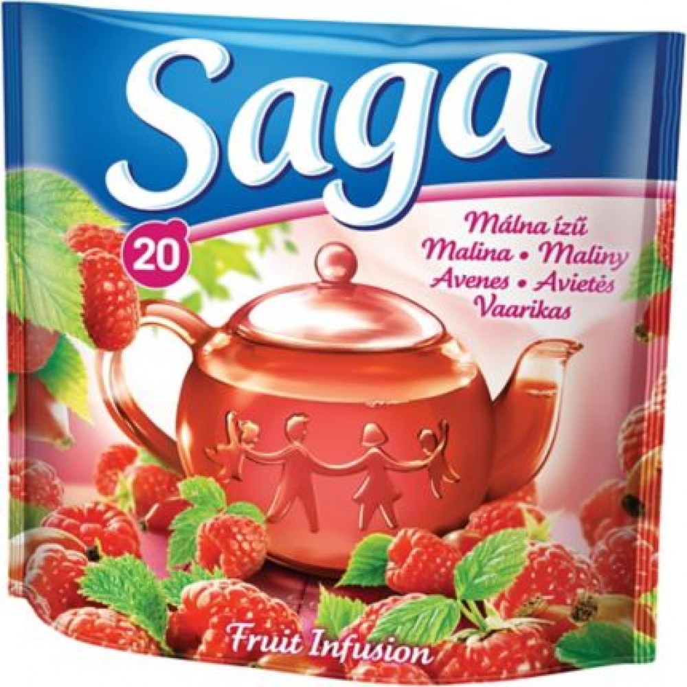 Saga Tea 34G Málna