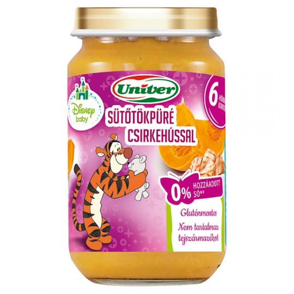 Univer Bébiétel 163G Sütőtök Csirkehússal 6Hó