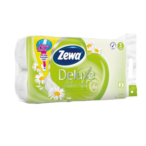 Zewa Deluxe Toalettpapír 8Tek Kamilla  Zewa Deluxe Toalettpapír 8Tek Kamilla