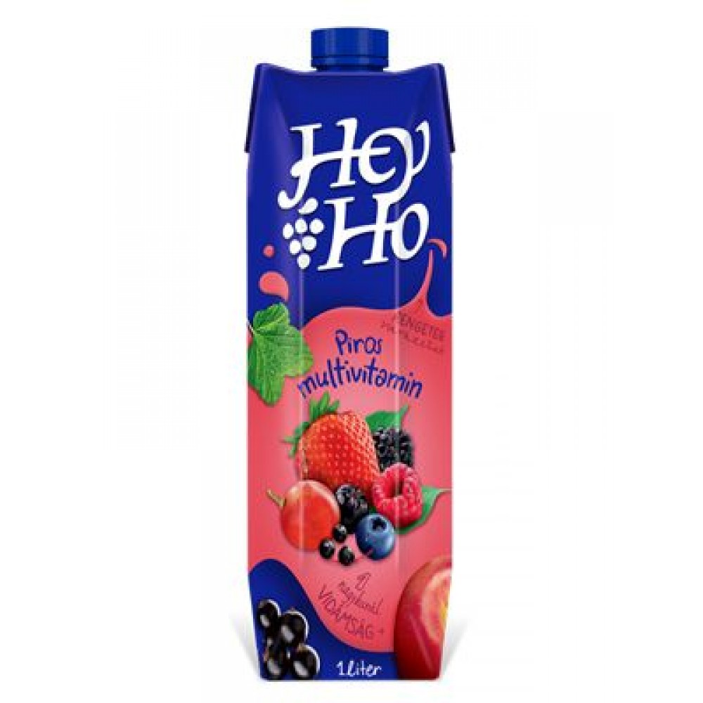 Hey-Ho Üdítő 1L 25% Piros Multivitamin