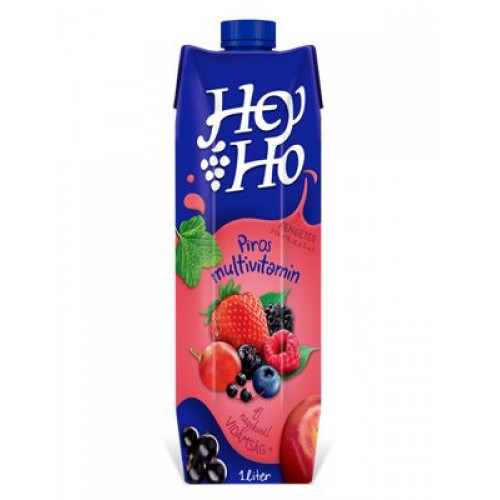 Hey-Ho Üdítő 1L 25% Piros Multivitamin
