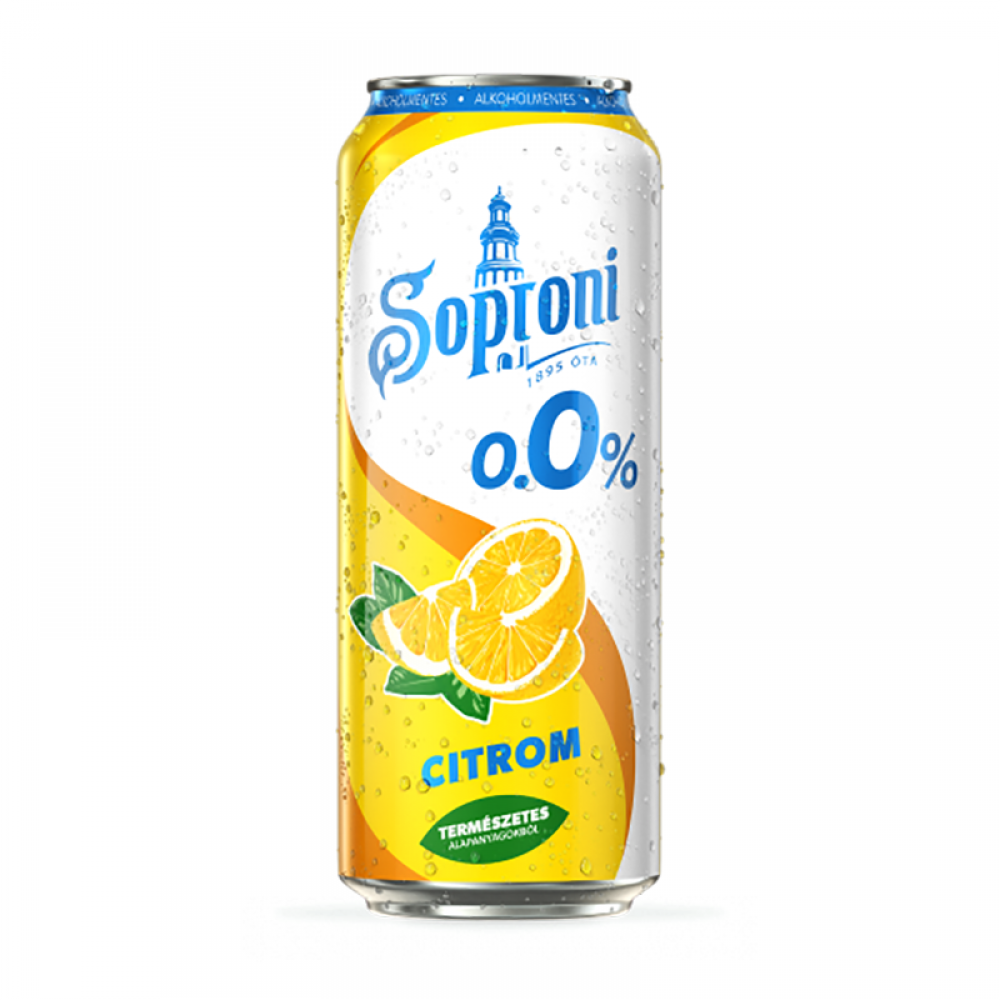 Soproni Sör 0,5L 0% Citrom Doboz [Drs]
